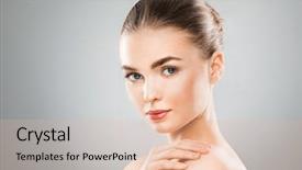  Presentation with indian woman face beauty - Beautiful PPT theme featuring beauty woman face portrait beautiful backdrop and a lemonade colored foreground