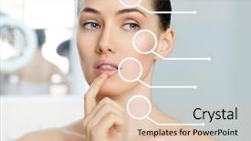  Presentation with bathroom - PPT layouts having beauty woman on the bathroom background and a lemonade colored foreground