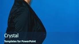  Presentation with smoking - PPT theme consisting of beauty woman smoking on blue background background and a ocean colored foreground