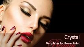  Presentation with black girl - Audience pleasing slides consisting of beauty woman with perfect makeup backdrop and a wine colored foreground