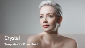  Presentation with natural - Amazing slides having beauty woman with short platinum backdrop and a coral colored foreground