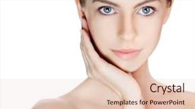  Presentation with blue eyes - Amazing PPT layouts having beauty women - close-up portrait of sexy caucasian backdrop and a lemonade colored foreground