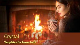  Presentation with beverage tea - Amazing presentation theme having beauty young christmas woman sitting near fireplace in dark room at home and drinking hot beverage from a big cup beauty girl enjoying tea coffee or hot chocolate in a cozy room xmas scene backdrop and a tawny brown colored foreground