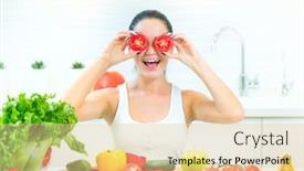  Presentation with weight loss - Amazing PPT layouts having beauty young funny woman holding fresh vegetables tomatoes and smiling in her kitchen at home healthy eating concept diet dieting slimming weight loss beautiful girl cooking healthy lifestyle backdrop and a lemonade colored foreground