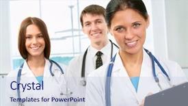  Presentation with female liver diseases - Colorful PPT theme enhanced with beautyful young female doctor standing backdrop and a  colored foreground