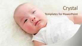  Presentation with new born - Presentation theme featuring bebe - cute new born baby background and a  colored foreground