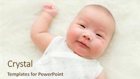  Presentation with baby smile - Colorful slides enhanced with bebe - new born baby smile backdrop and a sky blue colored foreground