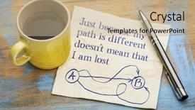  Presentation with mean - Presentation design featuring because my path is different background and a soft green colored foreground