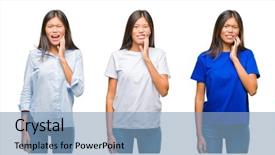  Presentation with chinese chinese - Colorful slide deck enhanced with because of toothache or dental backdrop and a  colored foreground