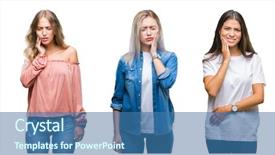  Presentation with collage - Presentation theme having because of toothache or dental background and a teal colored foreground