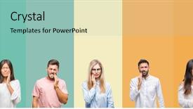  Presentation with skin care ethnic people - Amazing PPT theme having because of toothache or dental backdrop and a light blue colored foreground