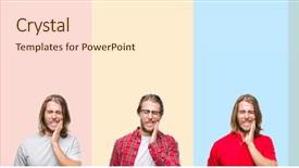  Presentation with collage - Amazing slide deck having because of toothache or dental backdrop and a cream colored foreground