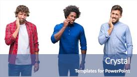  Presentation with african american men - Presentation having because of toothache or dental background and a  colored foreground