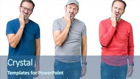  Presentation with dental radiology dentist and assistant - Theme having because of toothache or dental background and a  colored foreground