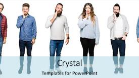  Presentation with people collage - Cool new presentation theme with because of toothache or dental backdrop and a  colored foreground