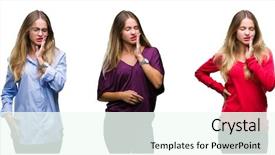  Presentation with collage - Slide deck with because of toothache or dental background and a cool aqua colored foreground