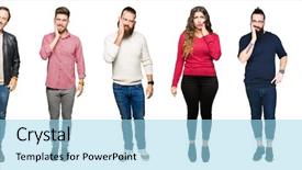  Presentation with people collage - Amazing presentation theme having because of toothache or dental backdrop and a  colored foreground