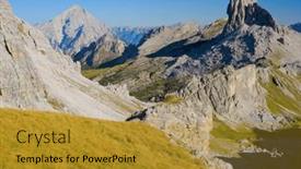  Presentation with italia - PPT theme featuring becco-di-mezzodi-and-rocheta background and a gold colored foreground