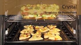  Presentation with hot sauce - Slides consisting of bechamel sauce in oven background and a  colored foreground