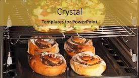  Presentation with hot sauce - PPT theme consisting of bechamel sauce in oven background and a gold colored foreground