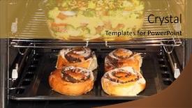  Presentation with hot sauce - Presentation theme enhanced with bechamel sauce in oven background and a gold colored foreground