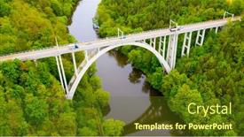  Presentation with bridge concrete - Presentation design consisting of bechyne-bridge-or-bechyne-rainbow background and a tawny brown colored foreground