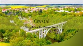  Presentation with bridge concrete - Presentation theme with bechyne-bridge-or-bechyne-rainbow background and a  colored foreground