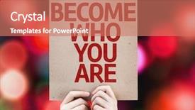  Presentation with appreciation card - Presentation theme having art appreciation - become who you are card background and a coral colored foreground