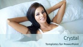  Presentation with relaxing - Slides having bed after a good night background and a  colored foreground