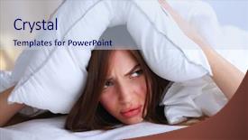  Presentation with ears - Slide deck with bed and closing her ear background and a sky blue colored foreground