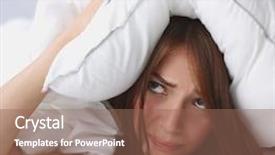  Presentation with ears - Beautiful PPT layouts featuring bed and closing her ear backdrop and a  colored foreground