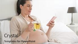  Presentation with infusion - Slides consisting of bed and drinking infusion background and a  colored foreground