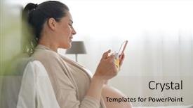  Presentation with infusion - PPT theme with bed and drinking infusion background and a  colored foreground