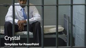  Presentation with depressed - Colorful slides enhanced with bed behind a prison backdrop and a dark gray colored foreground
