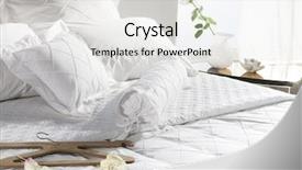 Presentation with classy - Colorful PPT layouts enhanced with bed closeup classy white covers backdrop and a white colored foreground