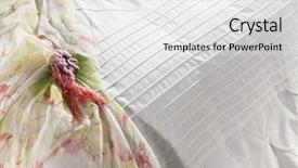  Presentation with classy - PPT layouts featuring bed closeup classy white covers in sunny white bedroom background and a white colored foreground