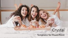  Presentation with hen - Amazing slide set having bed during hen party backdrop and a soft green colored foreground