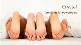  Presentation with feet - Beautiful slides featuring bed having a threesome backdrop and a cream colored foreground