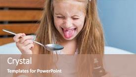  Presentation with influenza - Presentation design having bed holding a cough syrup background and a coral colored foreground