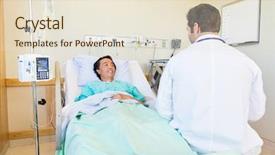  Presentation with hospital bed - Slide set with  background and a  colored foreground