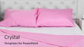  Presentation with linen - Cool new presentation theme with bed in pink bed linen in room backdrop and a lemonade colored foreground