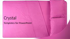  Presentation with bed - Slide deck consisting of bed isolated background and a coral colored foreground