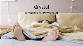  Presentation with good morning couple bed - PPT theme featuring recognition - day of wedding the most background and a mint green colored foreground