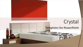  Presentation with red and white industry - Beautiful slide set featuring bed on white with red backdrop and a  colored foreground