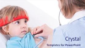  Presentation with fever medicine - Cool new presentation with take medicines - sick little girl in bed backdrop and a sky blue colored foreground