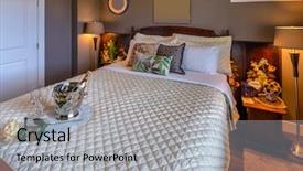  Presentation with bedroom modern - PPT theme with bed room - beautiful and modern home background and a light gray colored foreground