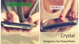  Presentation with smartphones - Theme with bed sending text message background and a lemonade colored foreground