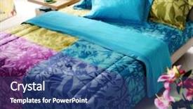  Presentation with bed - Slides having bed sheet - colorful bedroom background and a ocean colored foreground