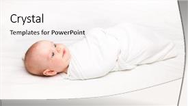  Presentation with swaddling - PPT theme enhanced with bed swaddling is a practice background and a pink colored foreground
