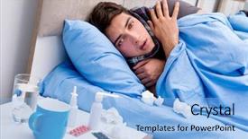  Presentation with medicines - Slide deck featuring  background and a  colored foreground